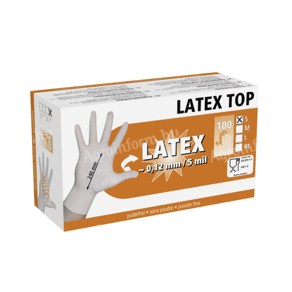 Latex Top egyszer használatos kesztyű - M