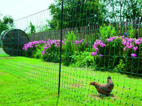 Baromfiháló (nem elektromos), zöld, 25 m x 106 cm, dupla leszúró tüskével