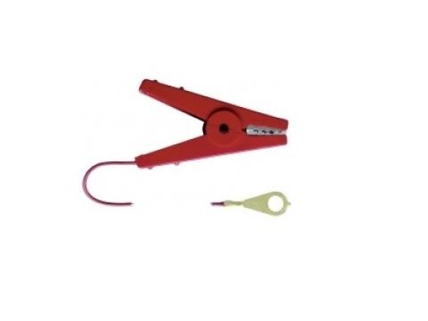 Csatlakozó kábel Krokodil kapocs, piros Csatlakozó kábel Krokodil kapocs, piros