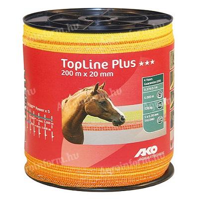 AKO TopLine Plus villanypásztor szalag 20mm 200m sárga/narancs