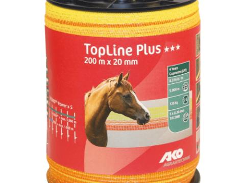 AKO TopLine Plus villanypásztor szalag 20mm 200m sárga/narancs AKO TopLine Plus villanypásztor szalag 20mm 200m sárga/narancs
