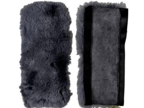 Valódi bárányszőr orr- vagy tarkóvédő - fekete