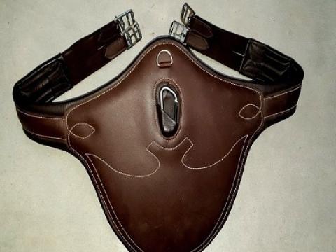 Hasvédős heveder bőrből - barna , 115 cm Hasvédős heveder bőrből - barna , 115 cm