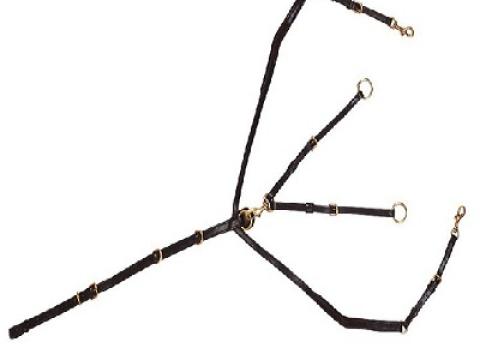 Elasztikus bőrszügyhám martingállal - full , fekete Elasztikus bőrszügyhám martingállal - full , fekete