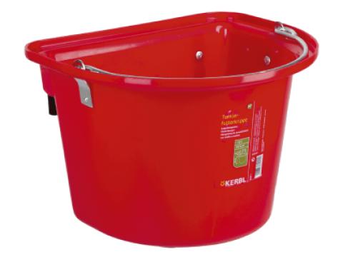 Abrakos vödör akasztóval és füllel, piros Abrakos vödör akasztóval és füllel, piros