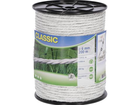 CLASSIC CORRAL vezeték 6 mm/200 m 4SSW, fehér CLASSIC CORRAL vezeték 6 mm/200 m 4SSW, fehér