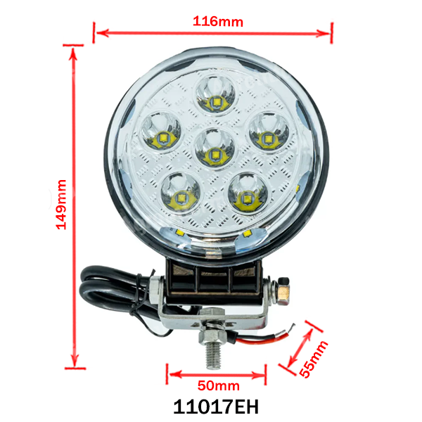 Led munkalámpa kerek kombinált fényű