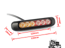 Lámpa LED 3 funkciós vékony 12/24V