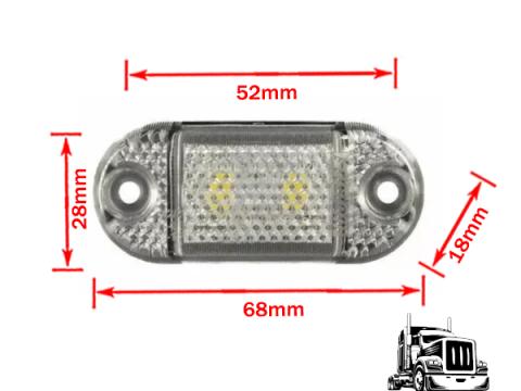 Helyzetjelző lámpa LED beépíthető ovál Helyzetjelző lámpa LED beépíthető ovál