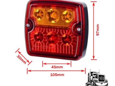 Traktor/teherautó hátsó lámpa - fék, helyzetjelző és index - LED-es Traktor/teherautó hátsó lámpa - fék, helyzetjelző és index - LED-es