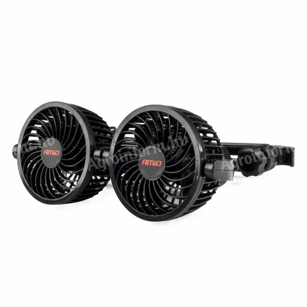 Autós ventilátor fejtámlára USB töltővel - 2 x 4 12V