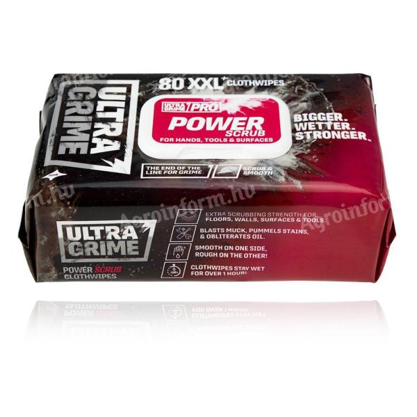 Nedves törlőkendő Ultragrime PRO PowerScrub  XXL+ 80db/cs
