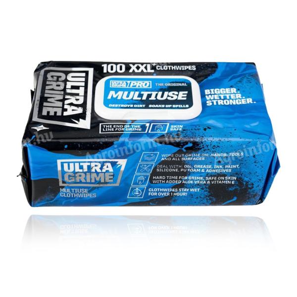 Nedves törlőkendő Ultragrime PRO Multiuse XXL+ 100db/cs
