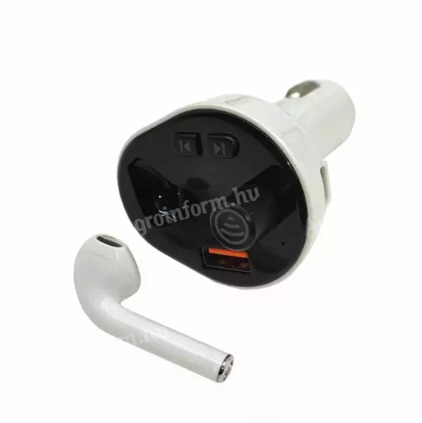 Szivargyújtós töltő és Bluetooth FM Transzmitter, fülhallgatóval