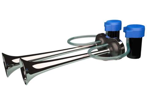 Kompresszoros kürt 2 csövű 24V extra mély, hangos Kompresszoros kürt 2 csövű 24V extra mély, hangos