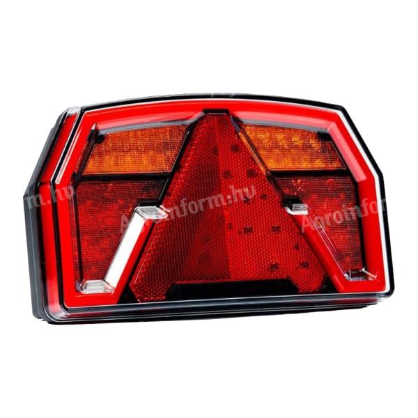 Lámpa LED 3 funkciós háromszög prizmás kábeles bal Canbus 12V