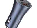 Szivargyújtós USB telefontöltő USB A és type C