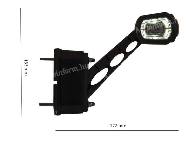 Szélességjelző gumilámpa egyenes LED-es 3 funkciós tolatóradaros