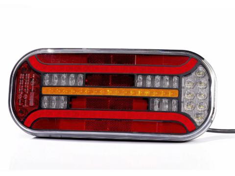 Lámpa LED 6 funkciós dinamikus indexszel prizmás 12-36V