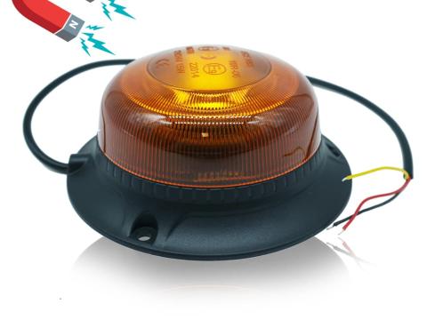 Villogólámpa sárga LED-es 12V/24V 18 LED mini