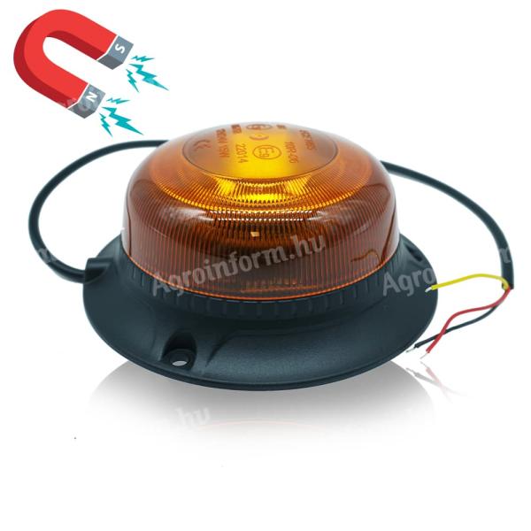 Villogólámpa sárga LED-es 12V/24V 18 LED mini