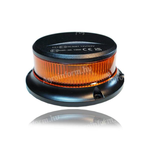Villogó lámpa sárga LED-es  18 LED mágnestalpas