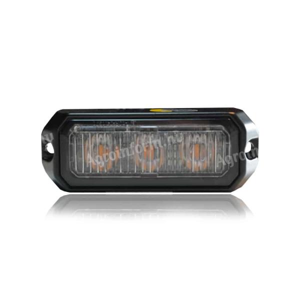 Villogólámpa kiegészítő 3LED sárga 12/24V 26 funkciós