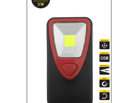 Elemlámpa lapos tokos LED szerelőlámpa 200 lumen