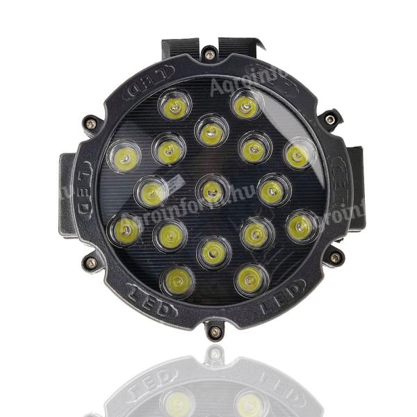 Távfényszóró kör LED-es 51W fehér