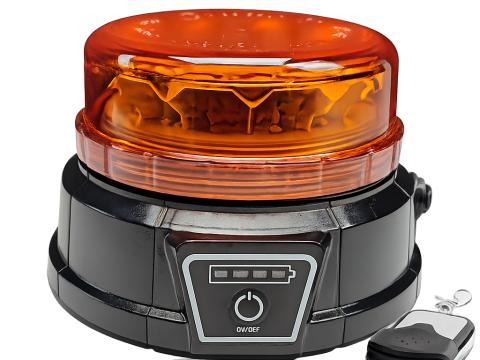 Sárga villogó led lámpa mágneses, ultravékony távirányítóval 9-30V IP65 Sárga villogó led lámpa mágneses, ultravékony távirányítóval 9-30V IP65