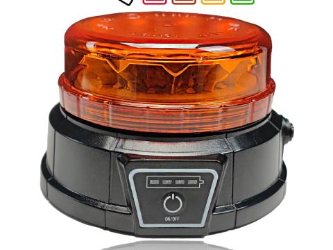 Villogó lámpa sárga ultravékony LED-es mágnestalpas távirányítóval