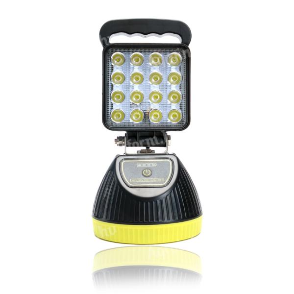 Munkalámpa LED szögletes tölthető mágneses 12/24V