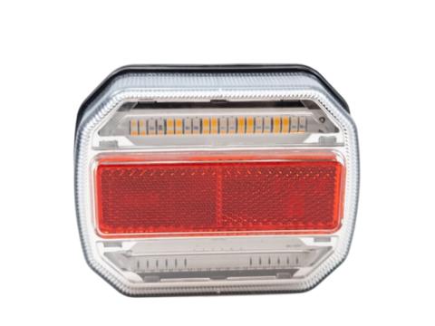 Pótkocsi lámpa ledes 4 funkciós prizmával 12V/24V