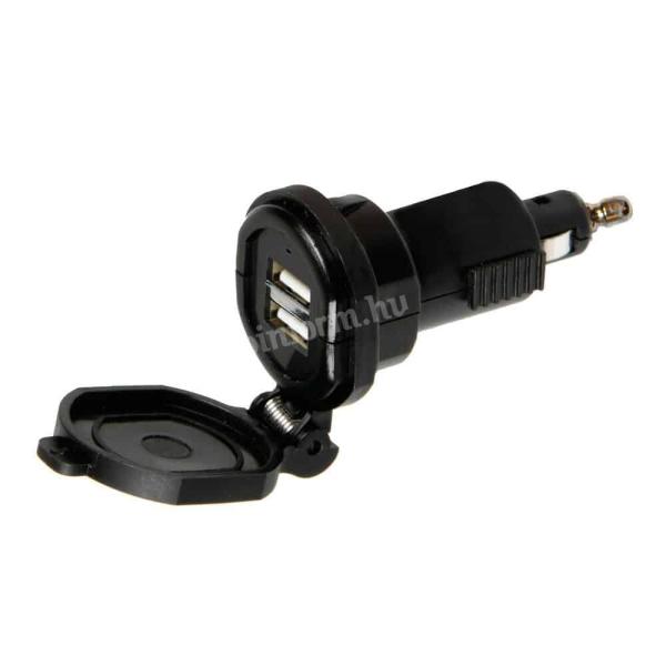 Szivargyújtós USB gyorstöltő Din-Tech 2x USB 2700 mA