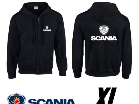 Fekete kapucnis pulóver Scania logóval Fekete kapucnis pulóver Scania logóval