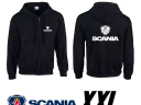 Fekete kapucnis pulóver Scania logóval