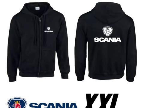 Fekete kapucnis pulóver Scania logóval Fekete kapucnis pulóver Scania logóval