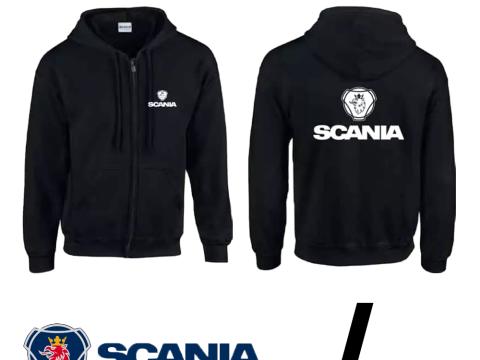 Fekete kapucnis pulóver Scania logóval Fekete kapucnis pulóver Scania logóval