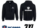 Fekete kapucnis pulóver Scania logóval