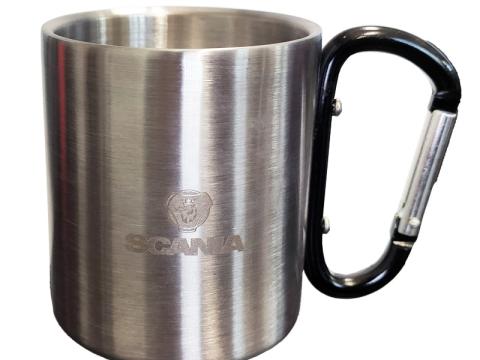 Fém bögre gravírozott kamion logóval