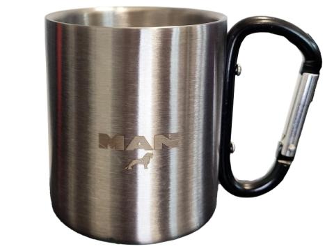 Fém bögre gravírozott kamion logóval