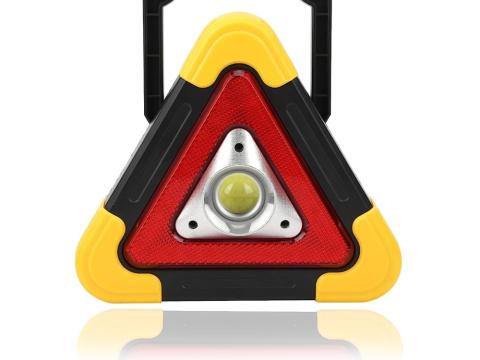 Elakadásjelző lámpa tölthető, napelemes