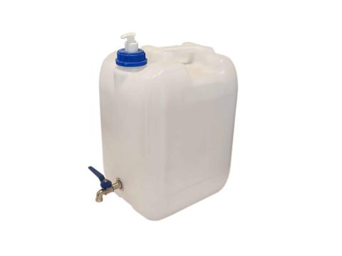 Csapos kanna fém csappal és szappanadagolóval Csapos kanna fém csappal és szappanadagolóval