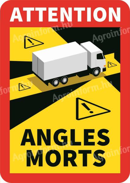 Angles Morts kamion holttér matrica