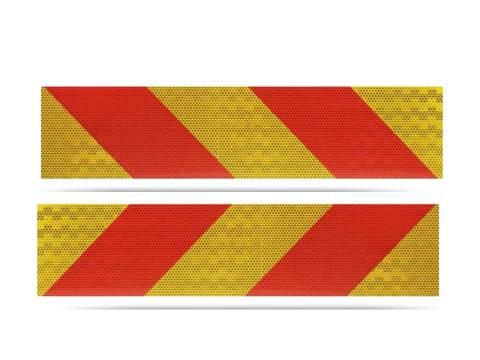 Fényvisszaverő tábla csíkos E-jelzett párban Fényvisszaverő tábla csíkos E-jelzett párban