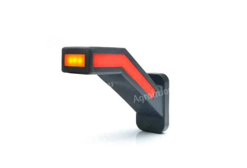 Szélességjelző gumilámpa könyök hosszú LED-es