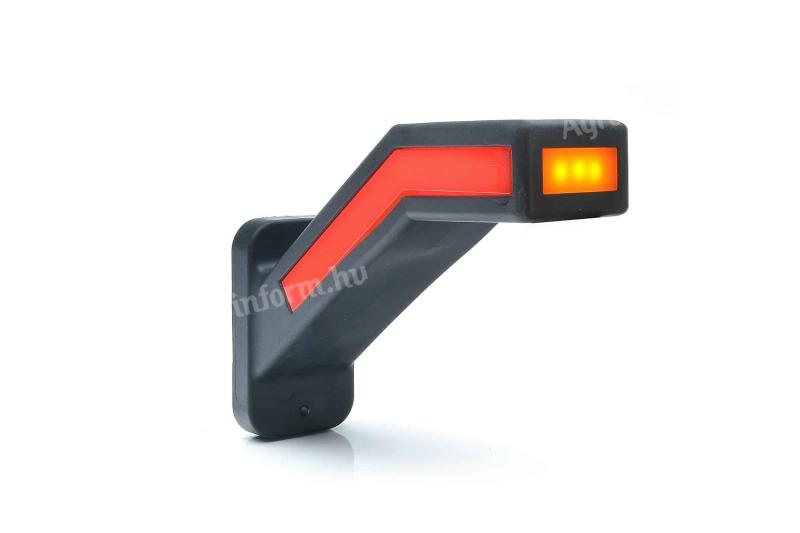 Szélességjelző gumilámpa könyök hosszú LED-es