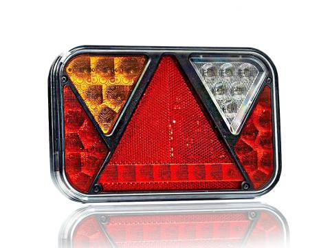 Lámpa LED 5 funkciós háromszög prizmás 12V