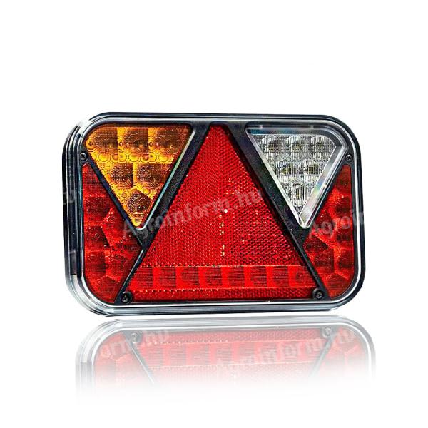 Lámpa LED 5 funkciós háromszög prizmás 12V