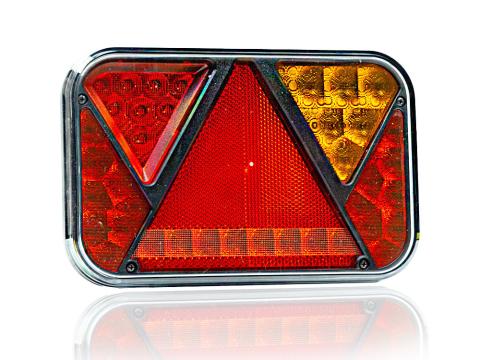 Lámpa LED 5 funkciós háromszög prizmás 12V